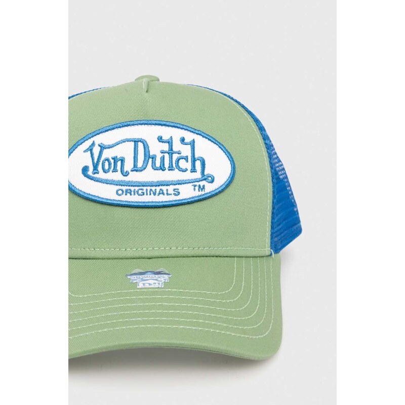 Kšiltovka Von Dutch zelená barva, s aplikací