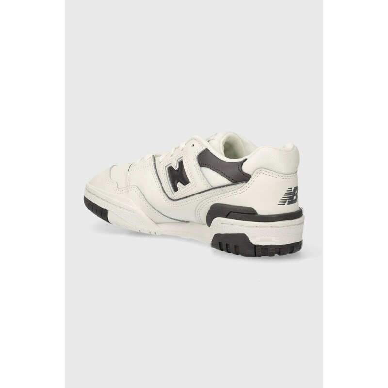 Dětské kožené sneakers boty New Balance GSB550BH bílá barva