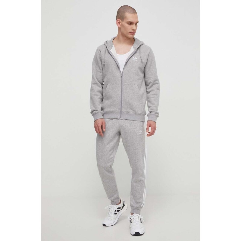 Tepláky adidas Originals 3-Stripes Pant šedá barva, melanžové, IM9318