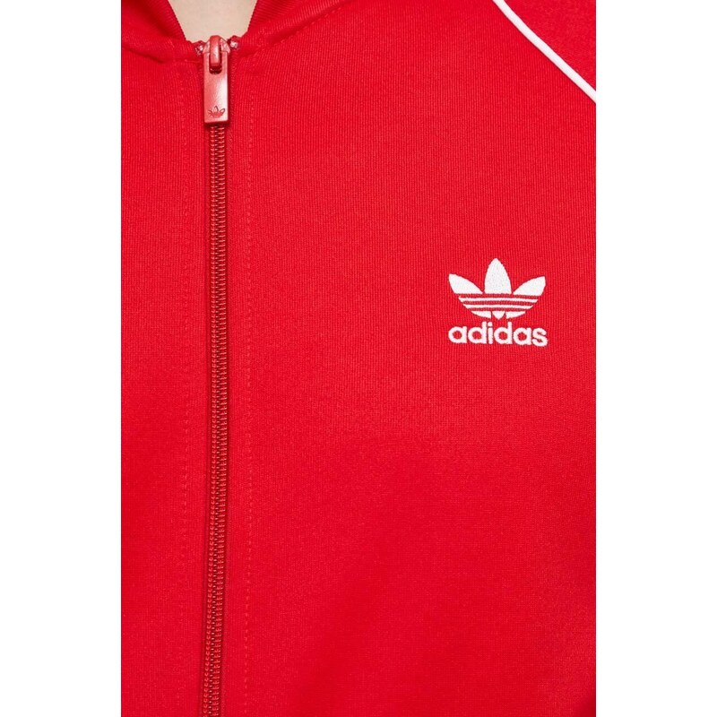 Mikina adidas Originals pánská, červená barva, s aplikací