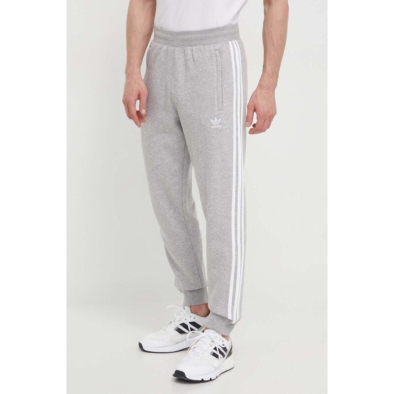 Tepláky adidas Originals 3-Stripes Pant šedá barva, melanžové, IM9318