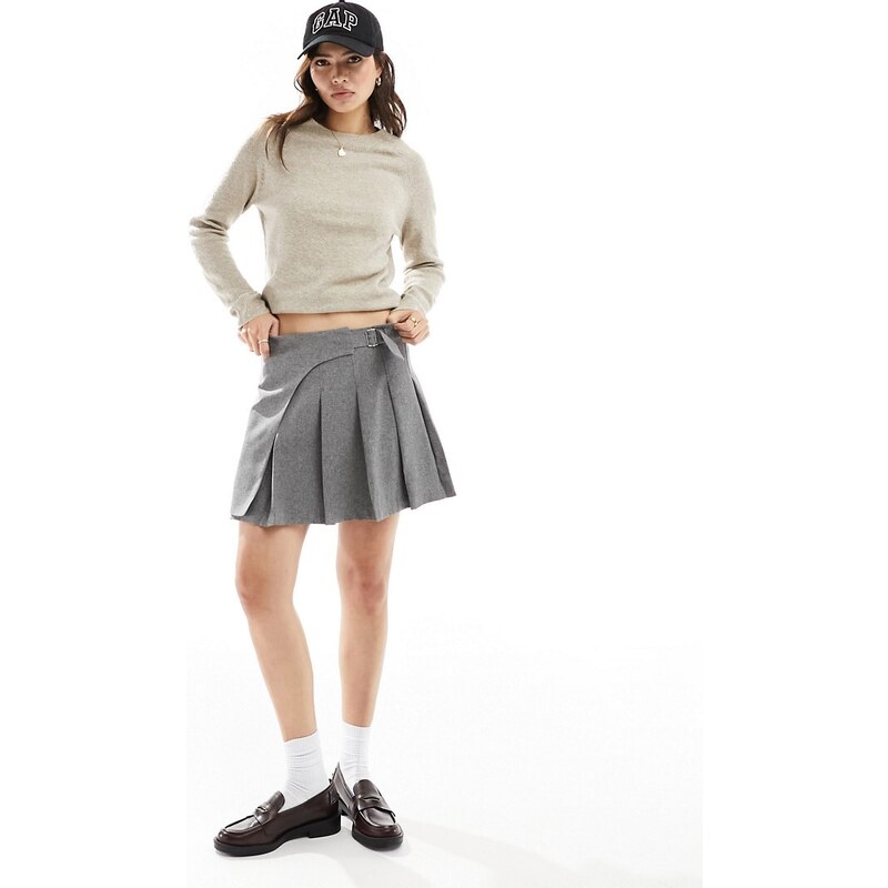 ONLY crew neck jumper in brown melange 90137322