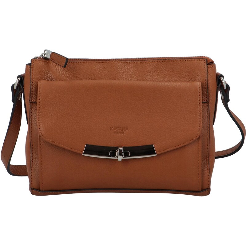Dámská kožená crossbody kabelka hnědá - Katana Abigail hnědá