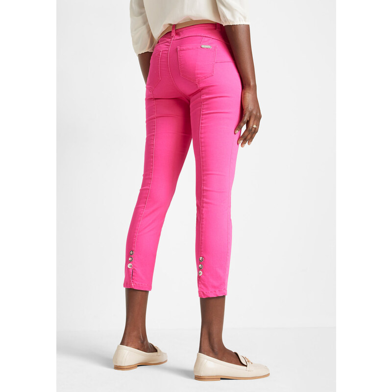 bonprix Pohodlné strečové kalhoty Pink