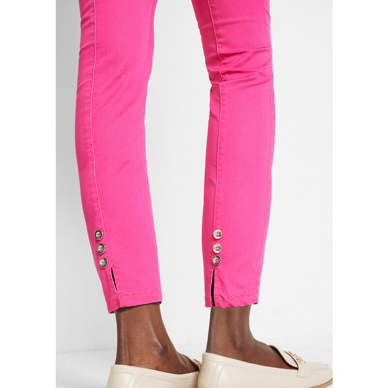 bonprix Pohodlné strečové kalhoty Pink