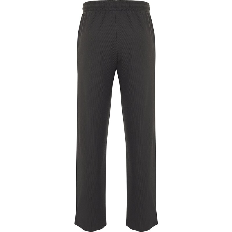 Trendyol Limited Edition Smoked Comfort/Wide Leg Textured Hidden Lace Up Wrinkle-Free Sweatpants