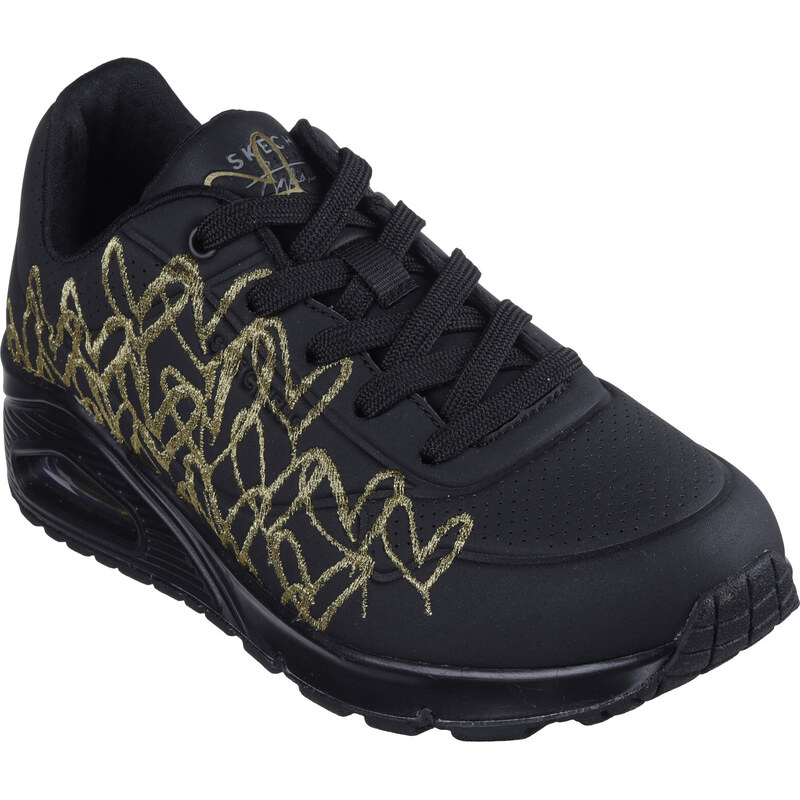 Skechers uno - golden heart BLACK