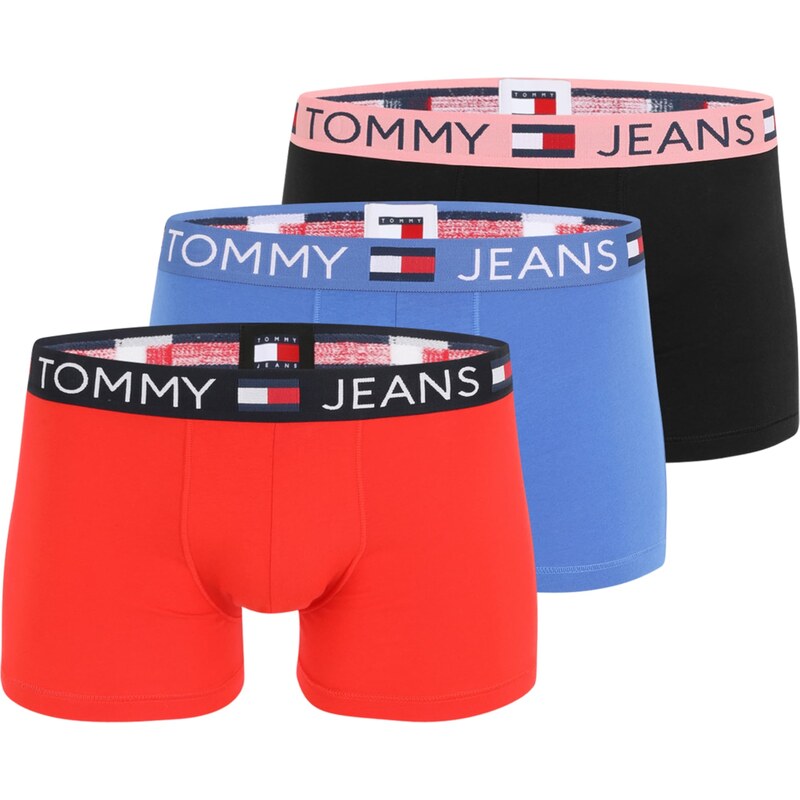 Tommy Jeans Boxerky modrá / červená / černá / bílá