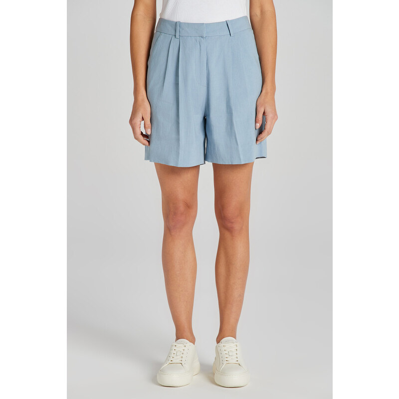 ŠORTKY GANT STRETCH LINEN TAILORING SHORTS modrá 34