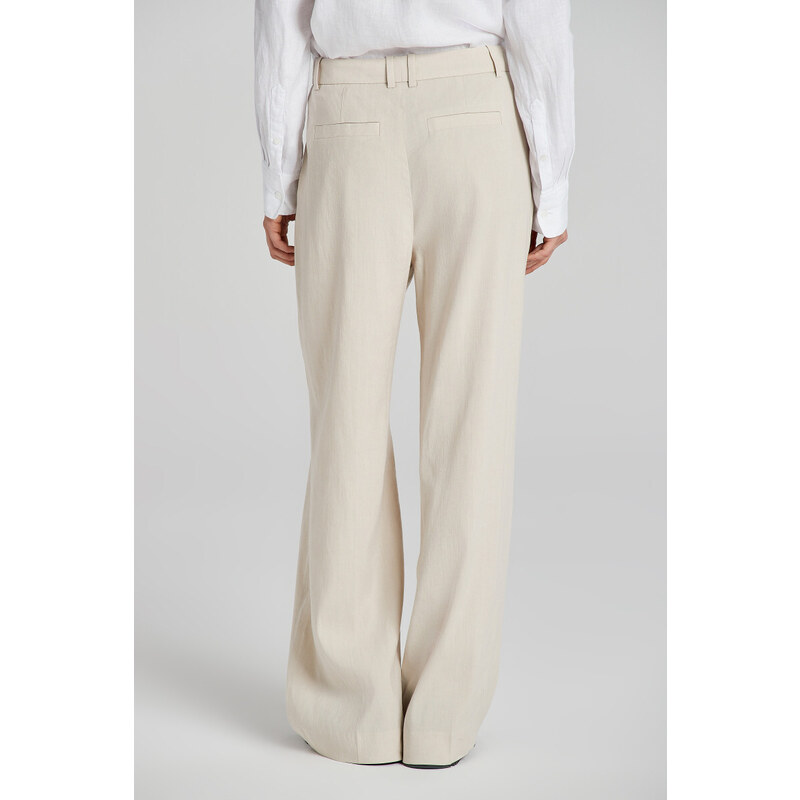 KALHOTY GANT REL STRETCH LINEN TAILORED PANT hnědá 36