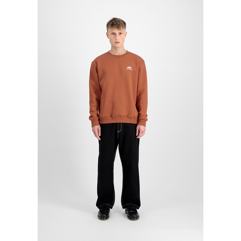 Alpha Industries Mikina Basic Sweater Small Logo hazel brown