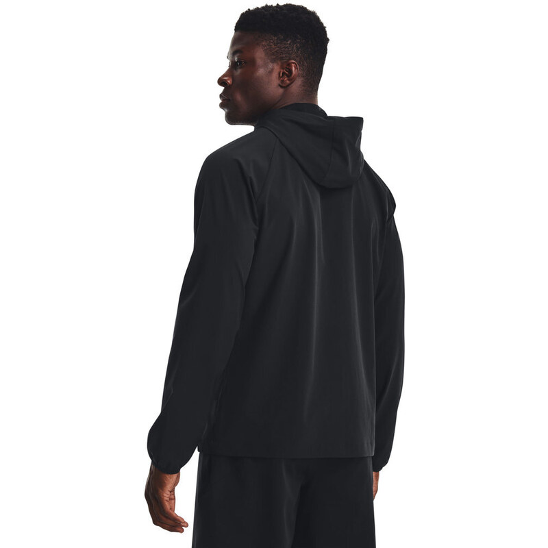Under Armour Stretch Woven Windbreaker | Black/Pitch Gray