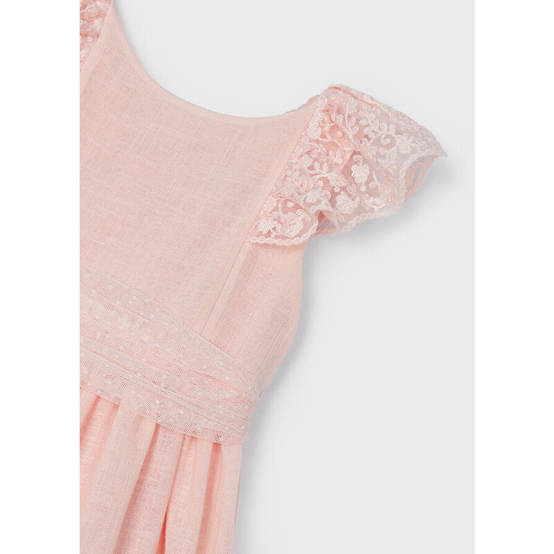 Dívčí luxusní šaty Mayoral růžovo lososové 3914