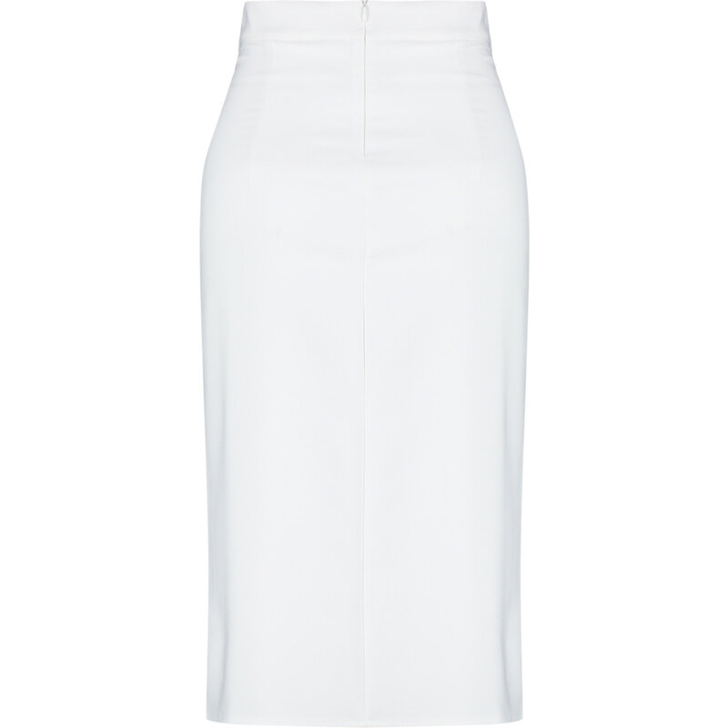 Trendyol Curve White High Waist Woven Bridal Pencil Skirt