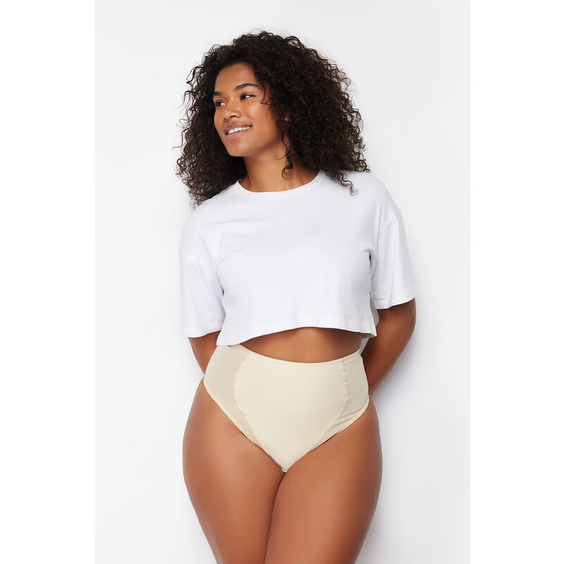 Trendyol Curve Ten High Waist Corset Effect-Contouring Briefs