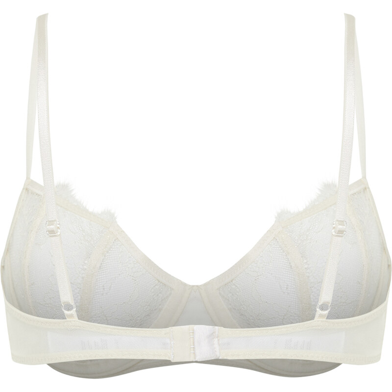 Trendyol Bridal White Lace Piping Capless Knitted Bra