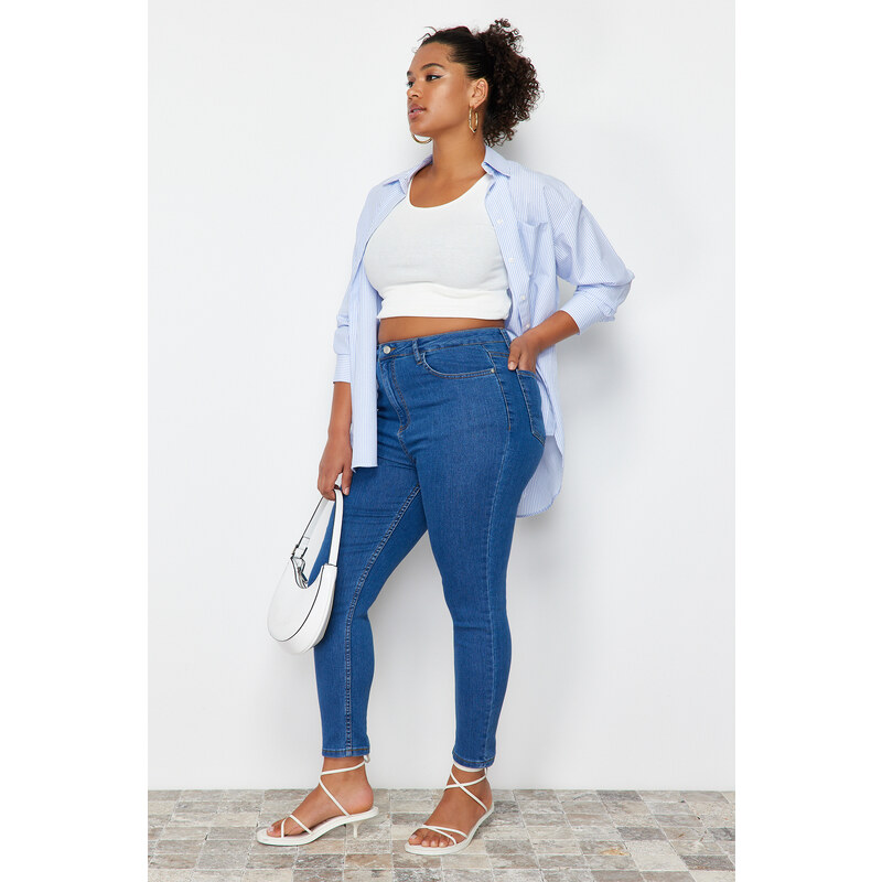 Trendyol Curve Light Blue Stretchy Skinny Jeans