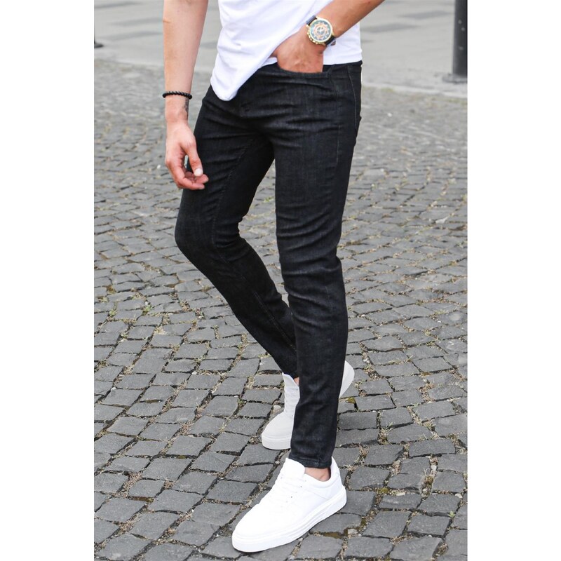 Madmext Skinny Fit Black Men's Jean 6820