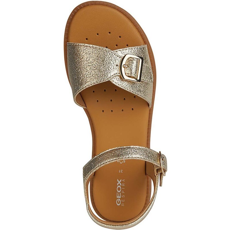 Dětské sandály Geox SANDAL zlatá barva