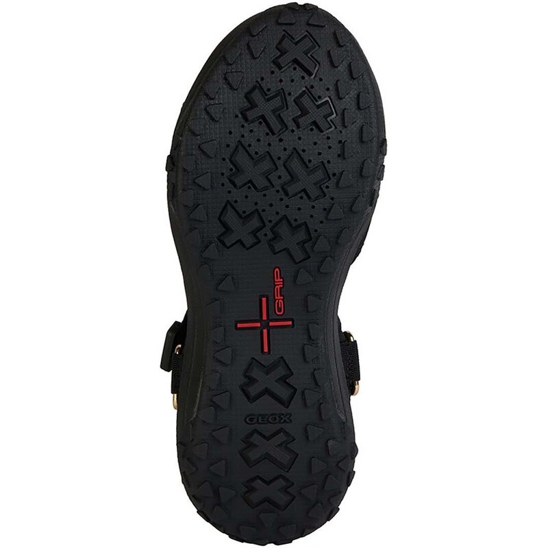 Sandály Geox D SORAPIS + GRIP dámské, černá barva, na platformě, D45TBA 01511 C9999