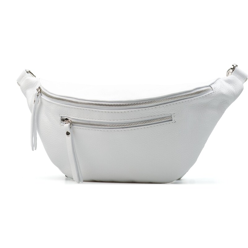 Blaire Kožená crossbody ledvinka Brina bílá 114725031