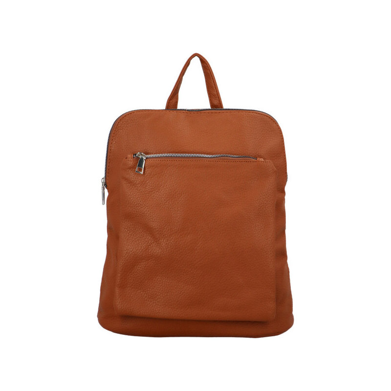 MaxFly Trendy dámský koženkový kabelko-batoh Sokkoro, hnědá