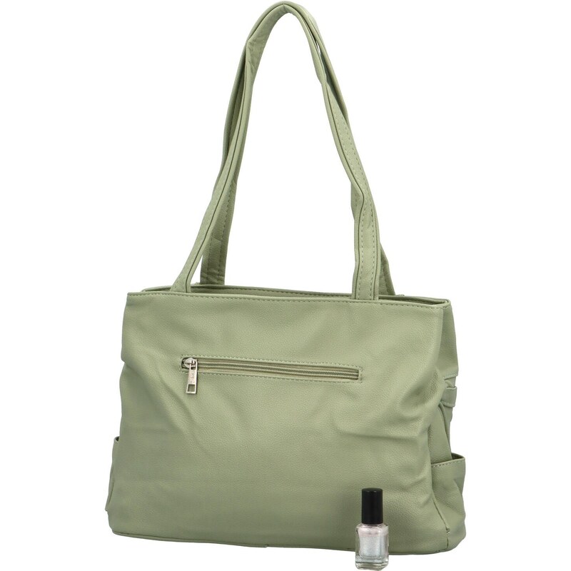 Firenze Trendy dámská koženková kabelka Genevivel, světle zelená