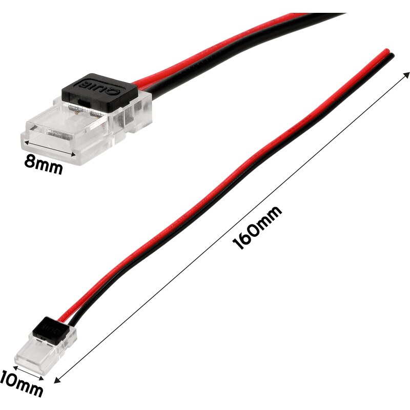 BERGE Konektor pro LED pásky COB MONO - 8mm - pásek-napájení