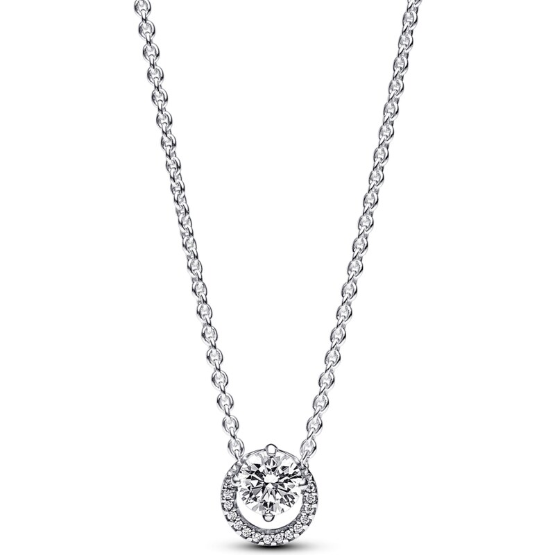 PANDORA krátký náhrdelník Třpytivá kulatá aureola