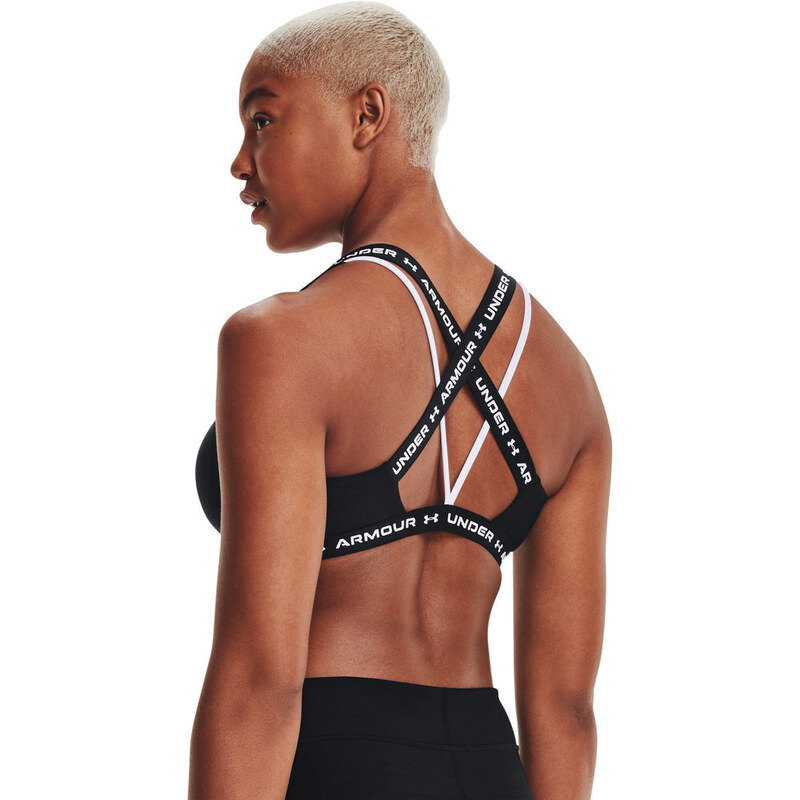 Under Armour Crossback Low Bra | Black/White/White