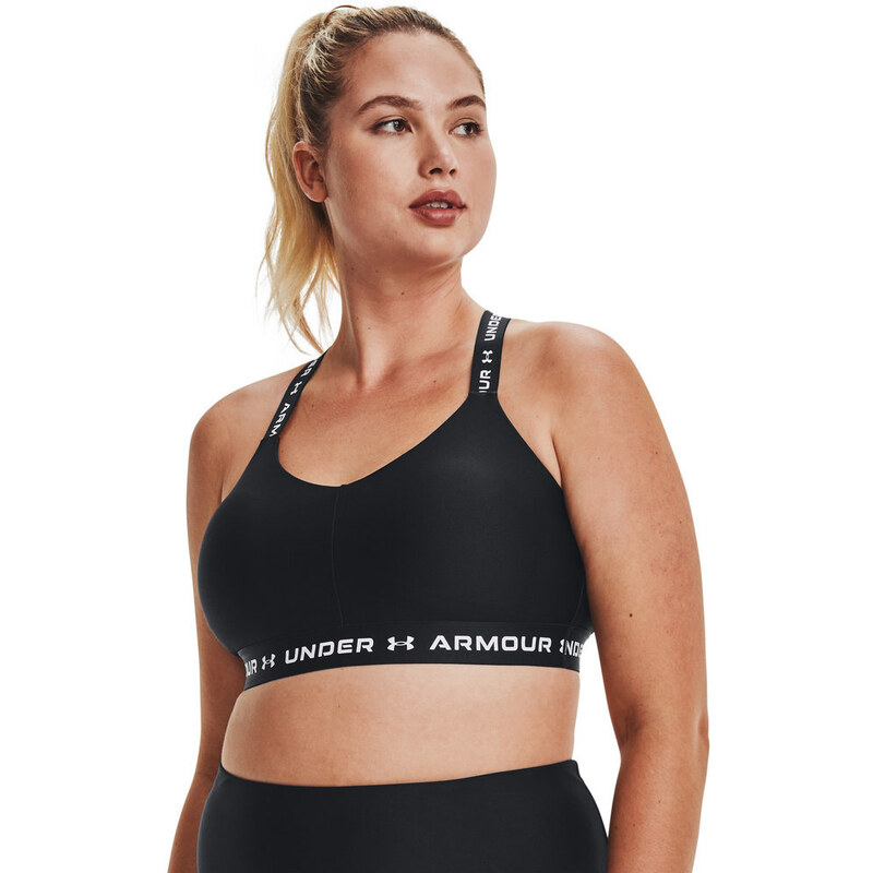 Under Armour Crossback Low Bra | Black/White/White