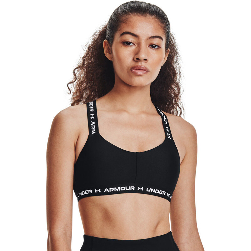 Under Armour Crossback Low Bra | Black/White/White