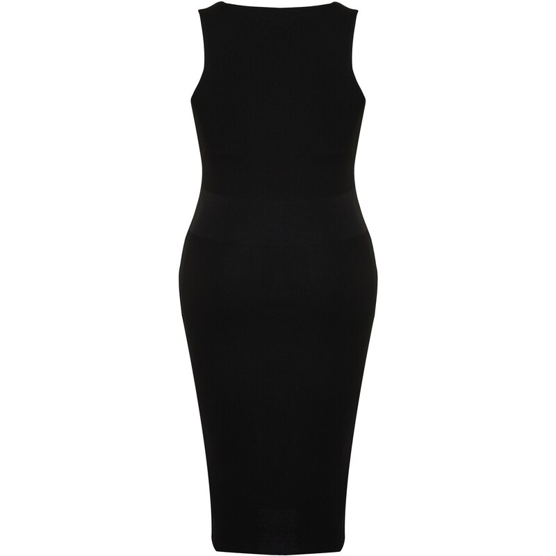 Trendyol Curve Black Bodycon Slim Midi Knitwear Dress