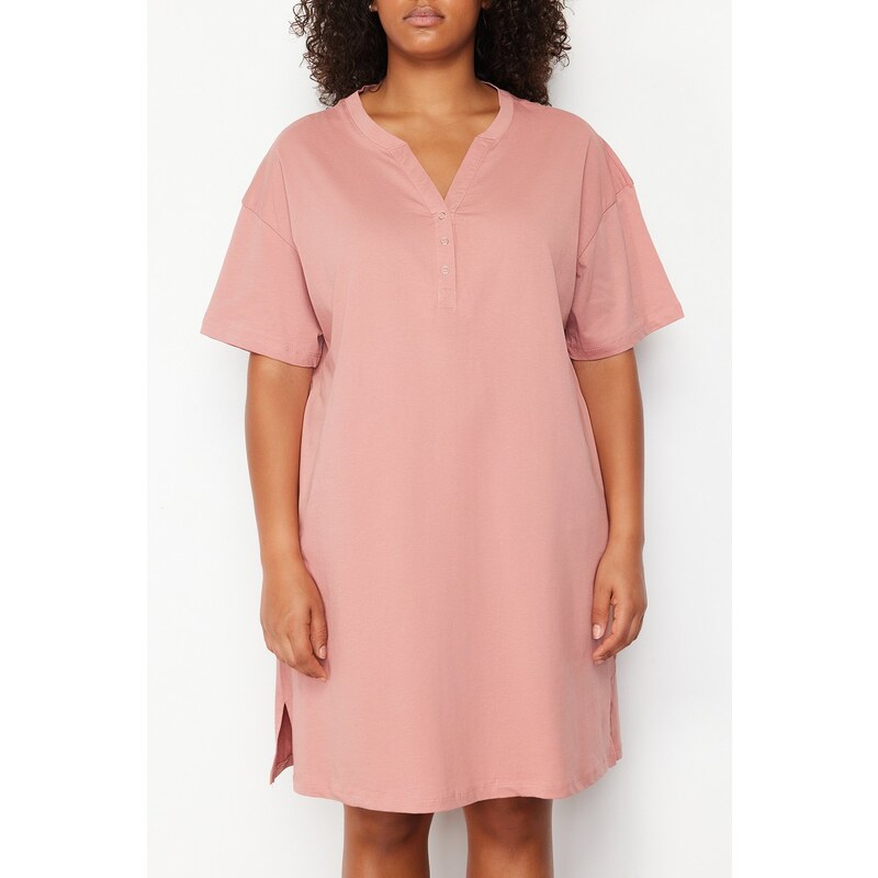 Trendyol Curve Pale Pink Knitted Nightgown