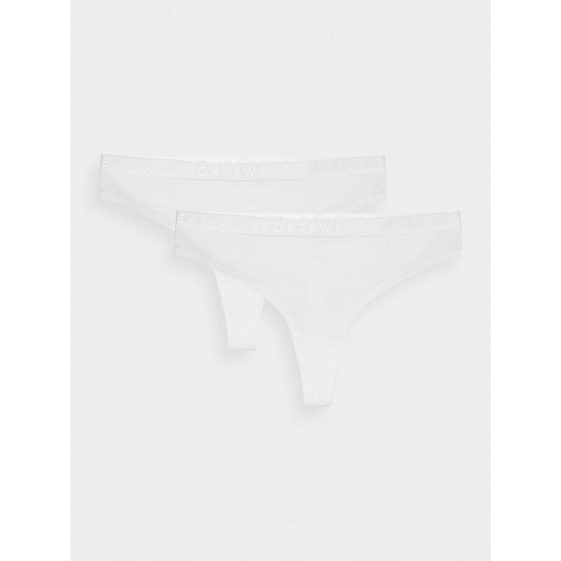 4F Dámské spodní prádlo kalhotky (2-pack) - bílé