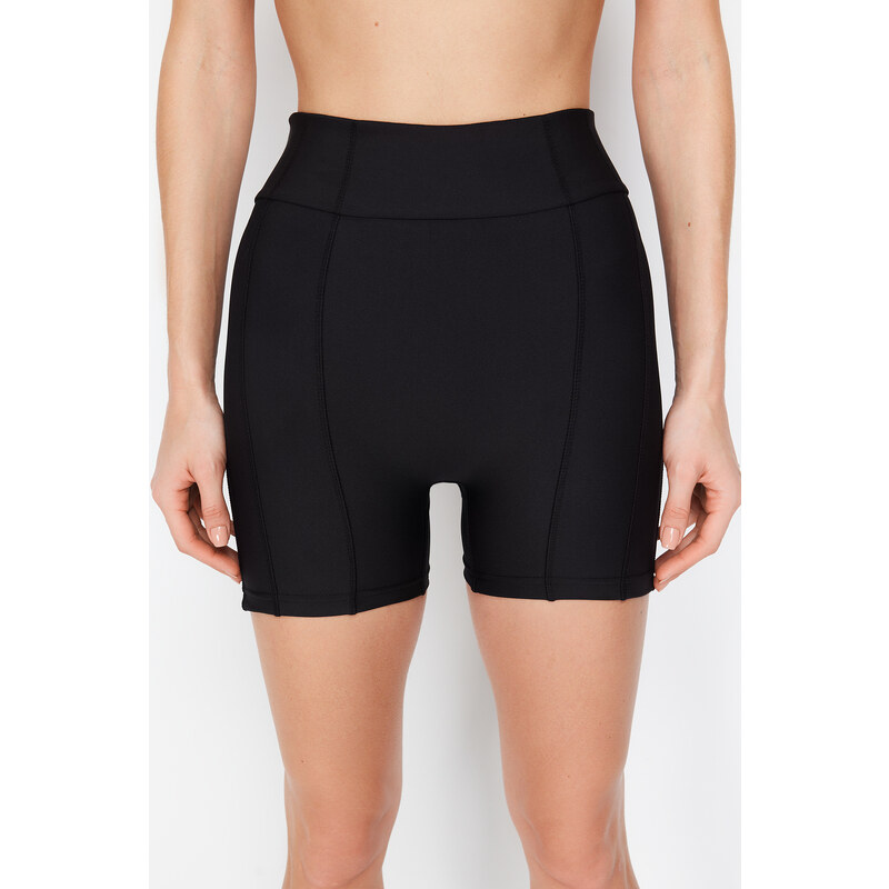 Trendyol Black Gathering Stitch Detail Knitted Sports Shorts Tights