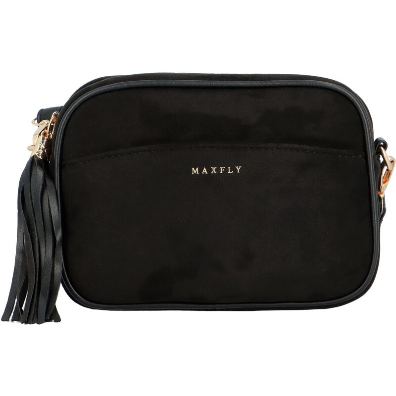 MaxFly Stylová dámská koženková crossbody Dominique, černá