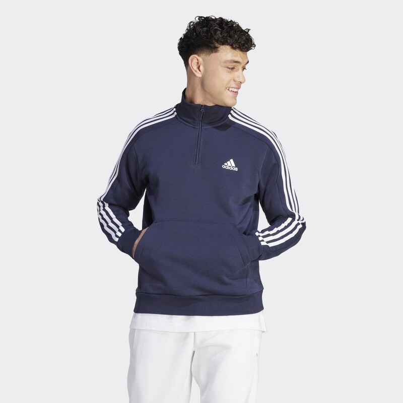 ADIDAS Mikina Essentials Fleece 3-Stripes 1/4-Zip