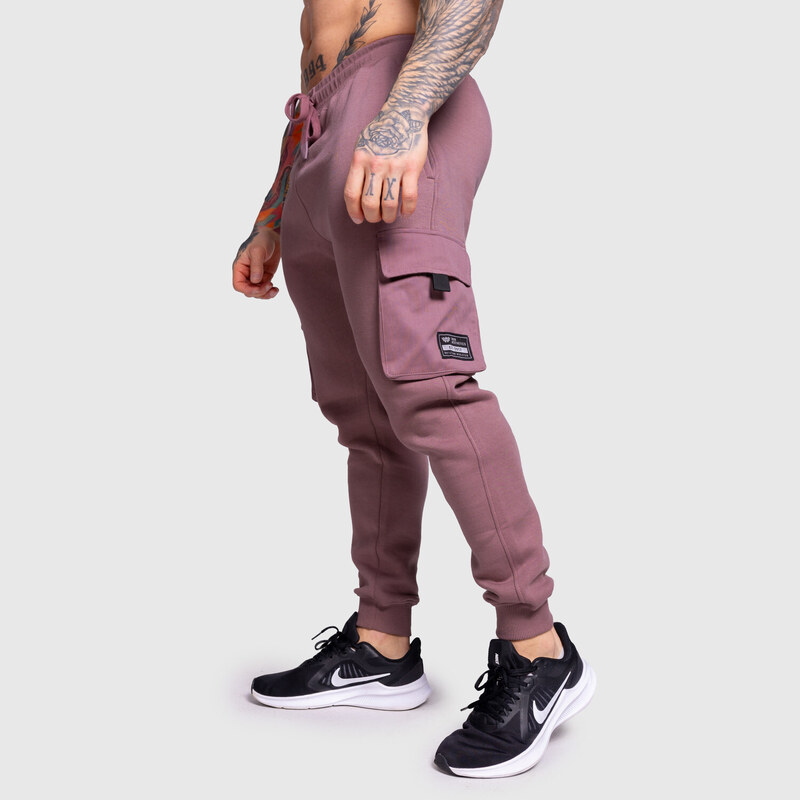 Pánské tepláky Iron Aesthetics Cargo Joggers, fialové