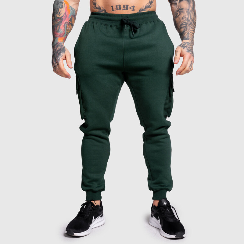 Pánské tepláky Iron Aesthetics Cargo Joggers, zelené