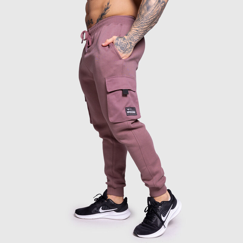 Pánské tepláky Iron Aesthetics Cargo Joggers, fialové