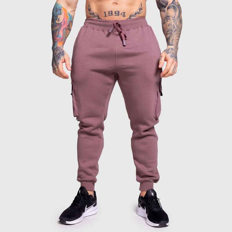 Pánské tepláky Iron Aesthetics Cargo Joggers, fialové