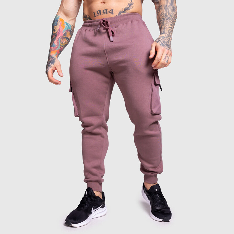 Pánské tepláky Iron Aesthetics Cargo Joggers, fialové