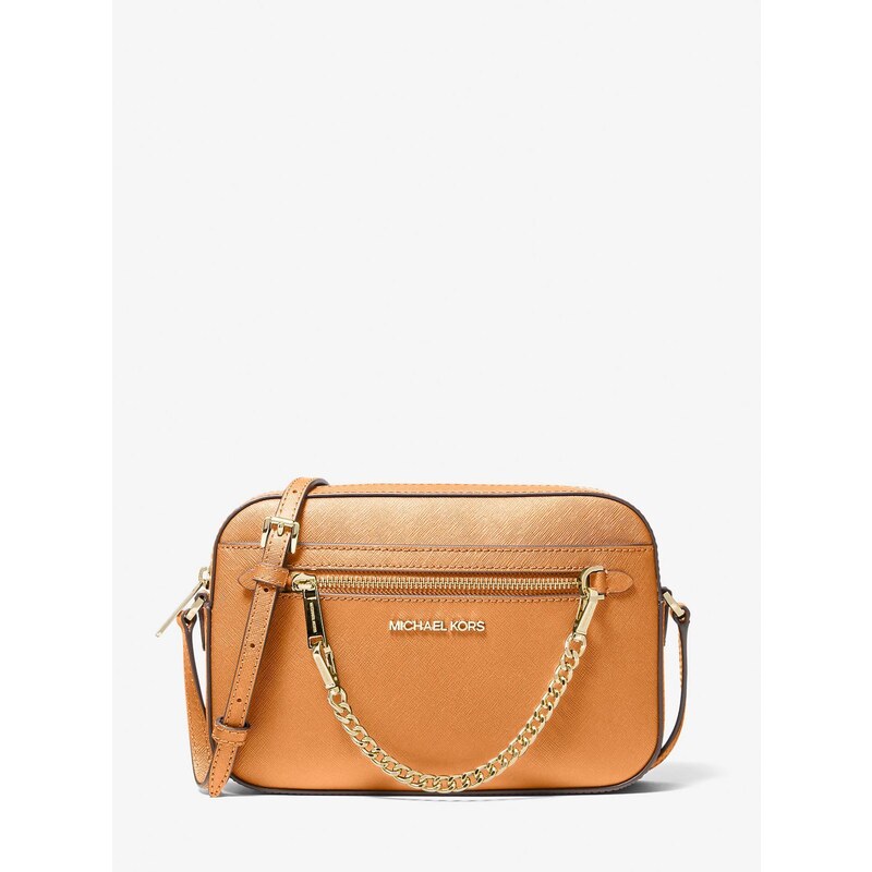 MICHAEL KORS dámská kožená kabelka,crossbody Jet Set Large oranžová