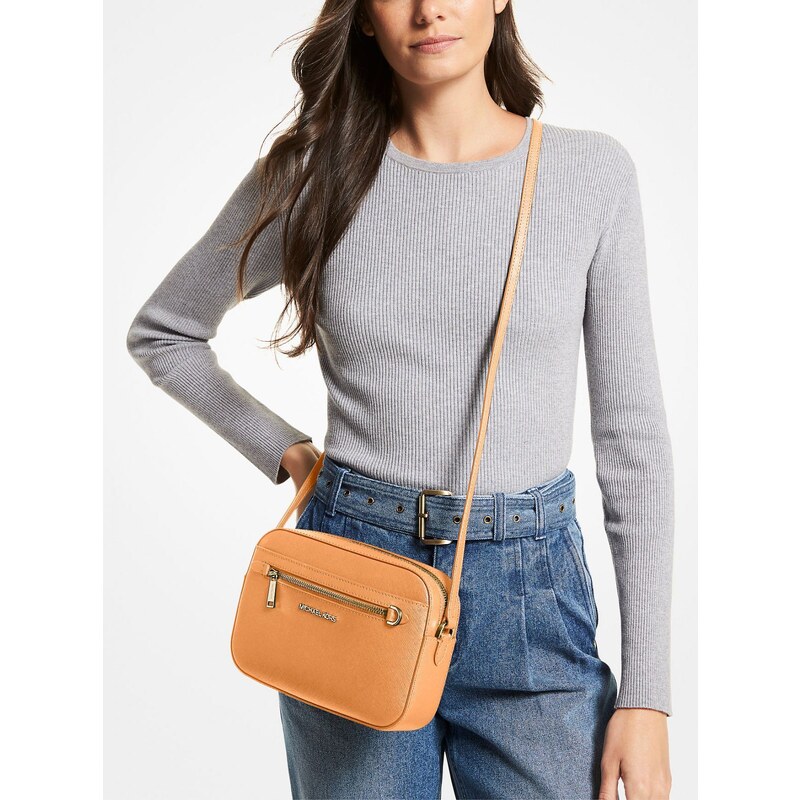 MICHAEL KORS dámská kožená kabelka,crossbody Jet Set Large oranžová