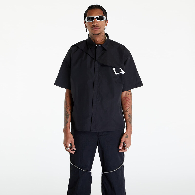 Pánská košile HELIOT EMIL S/S Nylon Shirt W. Carabiner Black