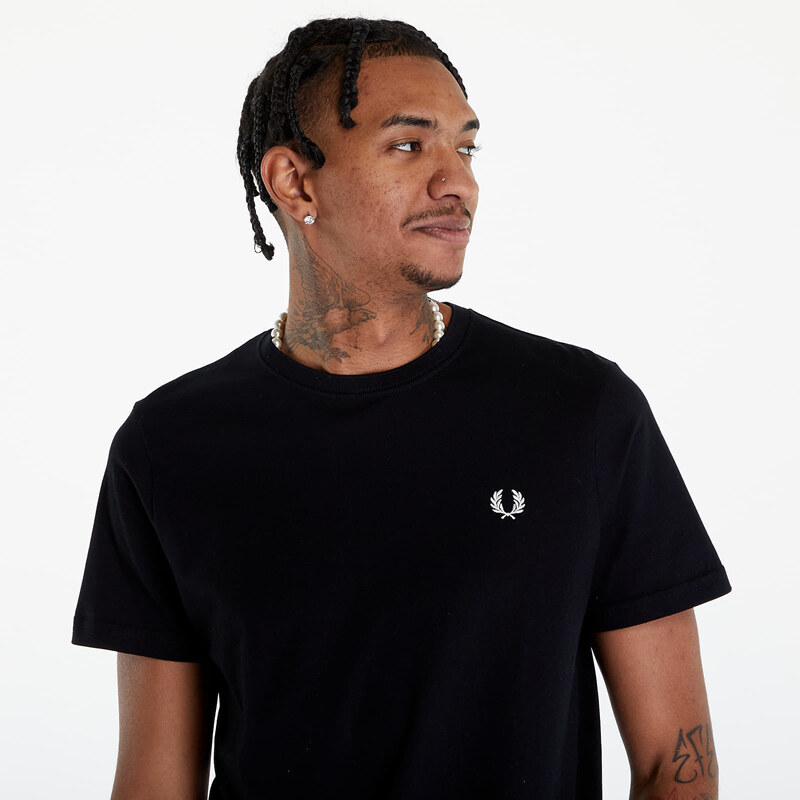 Pánské tričko FRED PERRY Crew Neck T-Shirt Black