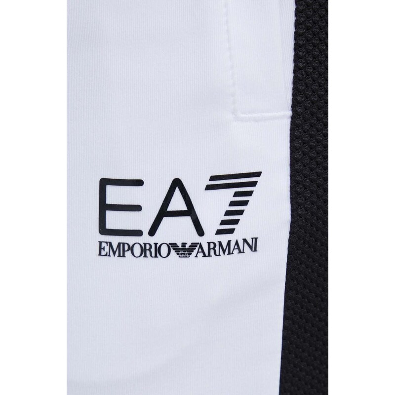Tepláková souprava EA7 Emporio Armani bílá barva