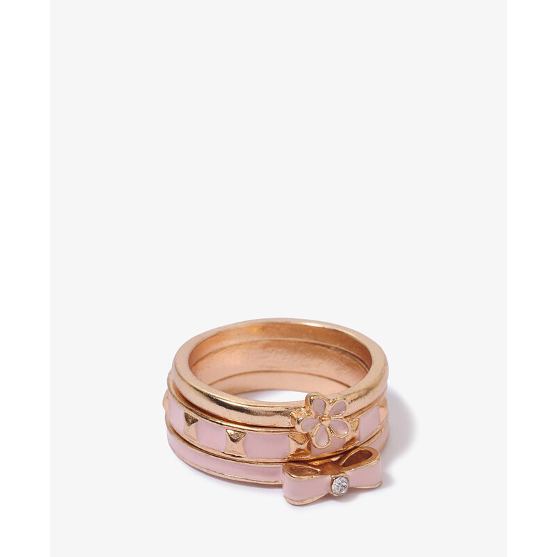 Forever 21 Lacquered Stack Ring Set