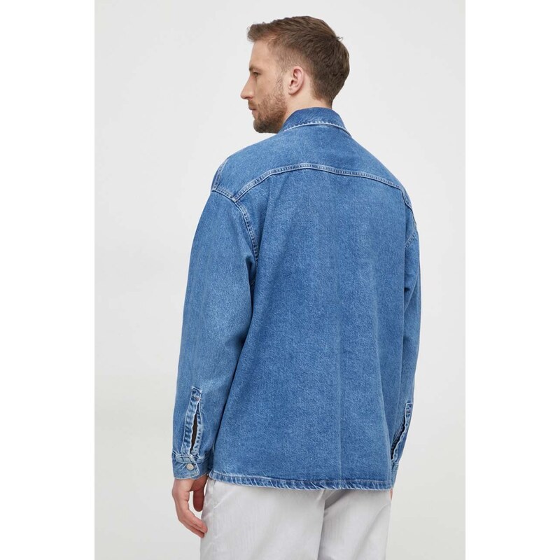 Džínová bunda Calvin Klein Jeans pánská, přechodná, oversize